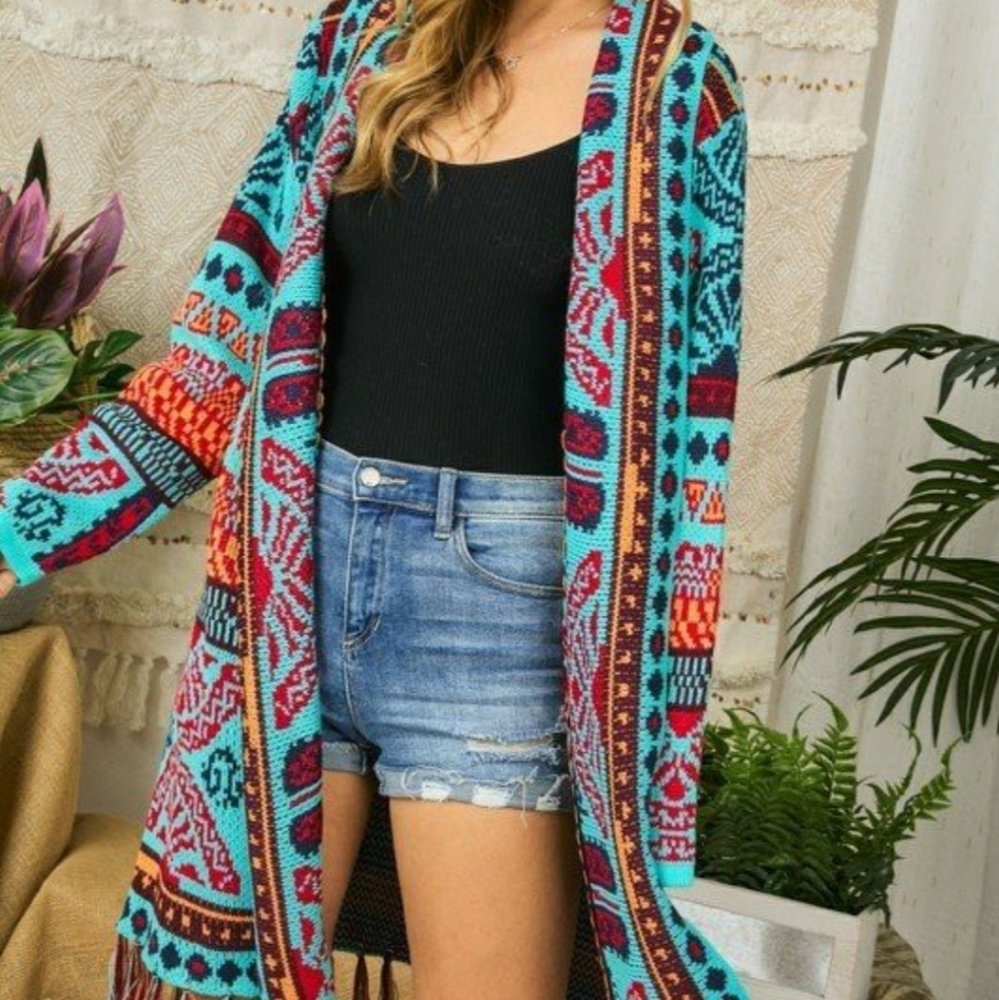 Tribal Pattern Cardigan - Picture 5 of 8